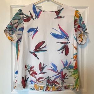 She Traveled colorful floral top